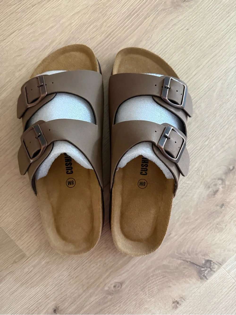 Adjustable Double-Buckle Slide Sandals